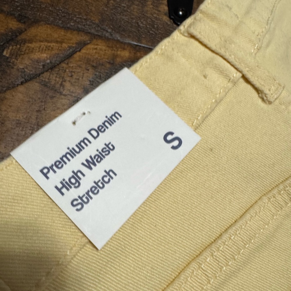 Love Tree Yellow High Waist Denim Shorts